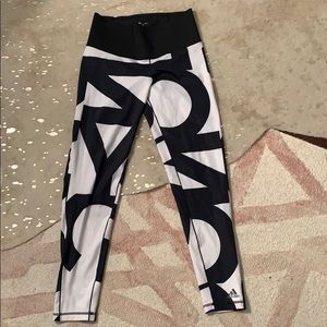 Adidas black and white yoga leggings